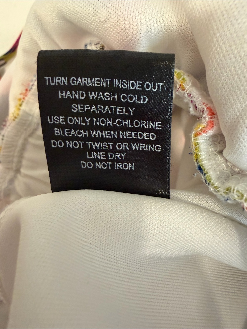Colorful Rainbow Print Sleeveless Mini Dress Romper Small White Flowy - Picture 15 of 15